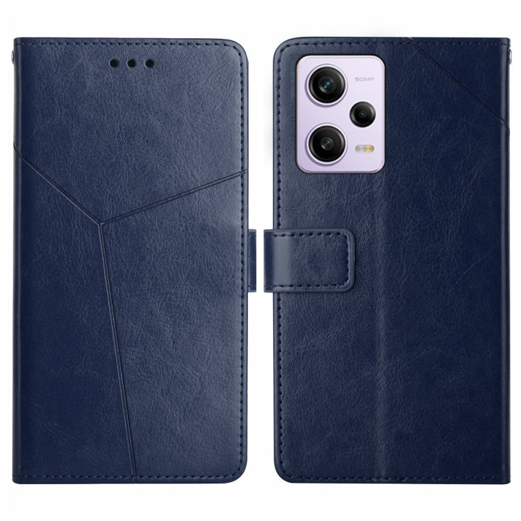 For Xiaomi Redmi Note 12 Pro 5G China HT01 Y-shaped Pattern Flip Leather Phone Case