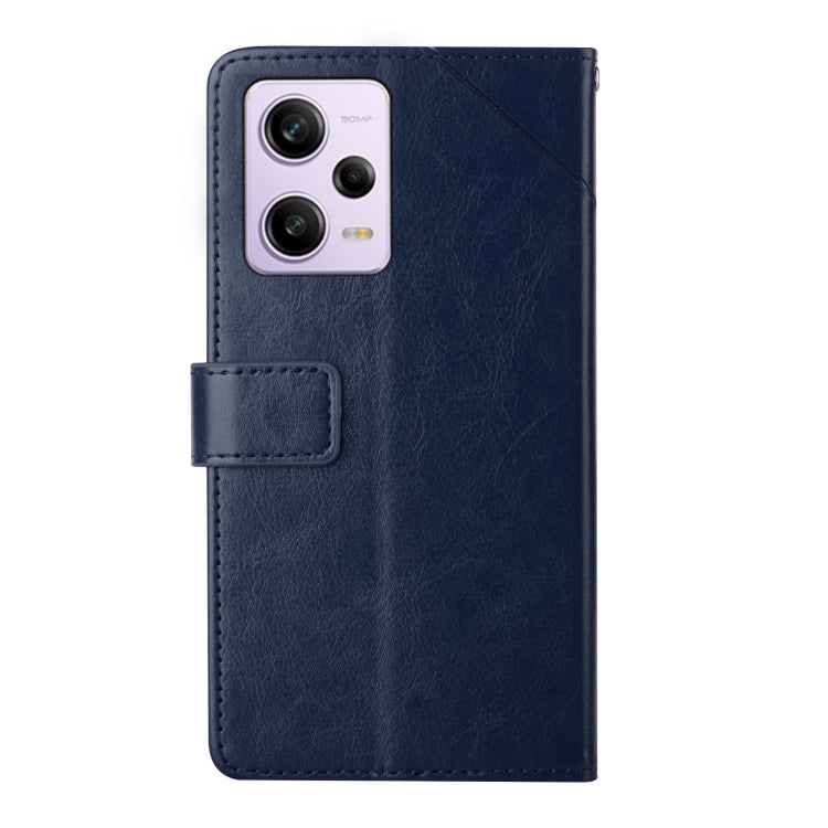 For Xiaomi Redmi Note 12 Pro 5G China HT01 Y-shaped Pattern Flip Leather Phone Case