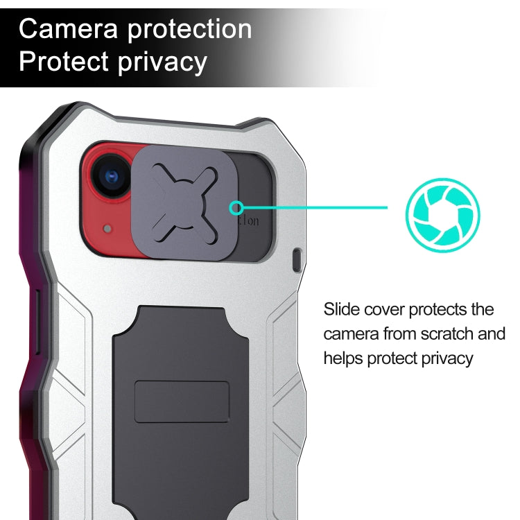 For iPhone 14 Life Waterproof Camshield Tri-poof Metal Phone Case with Holder