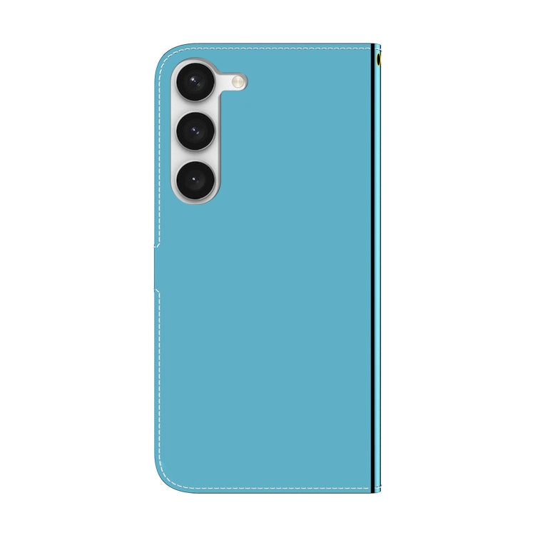 For Samsung Galaxy S23 5G Imitated Mirror Surface Flip Leather Phone Case