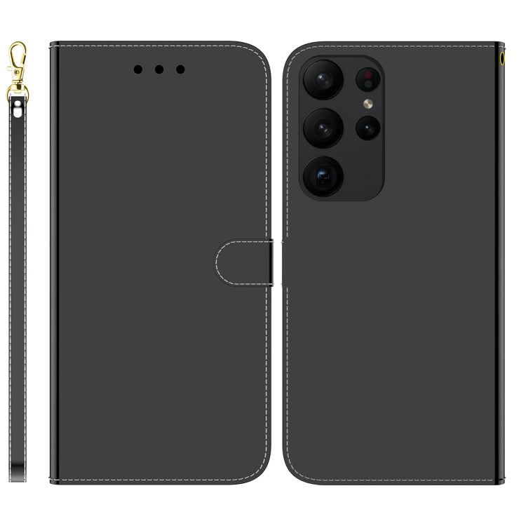 For Samsung Galaxy S23 Ultra 5G Imitated Mirror Surface Flip Leather Phone Case
