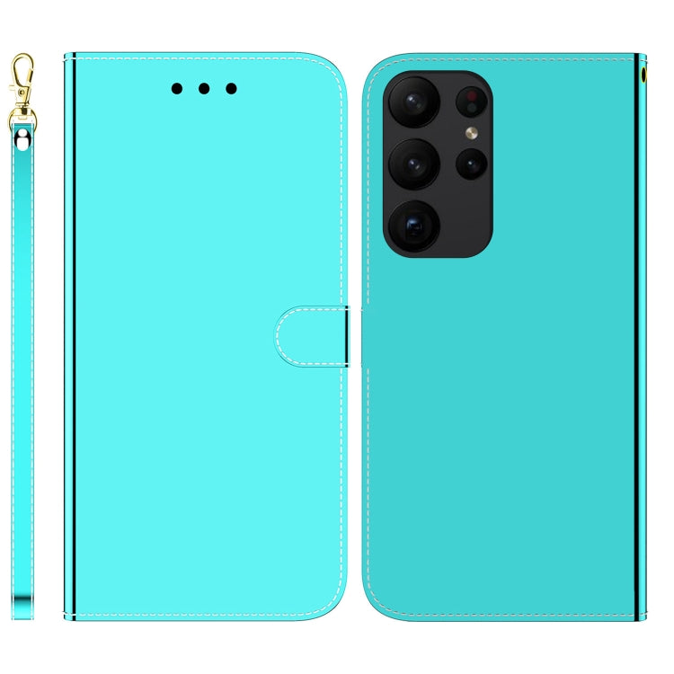 For Samsung Galaxy S23 Ultra 5G Imitated Mirror Surface Flip Leather Phone Case