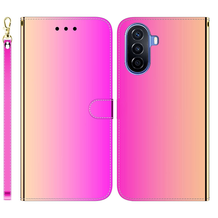For Huawei nova Y70 Plus Imitated Mirror Surface Flip Leather Phone Case
