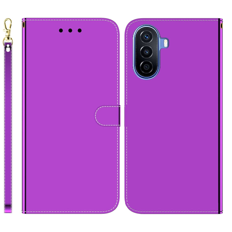 For Huawei nova Y70 Plus Imitated Mirror Surface Flip Leather Phone Case