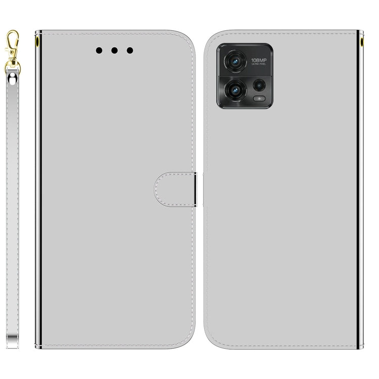 For Motorola Moto G72 Imitated Mirror Surface Flip Leather Phone Case