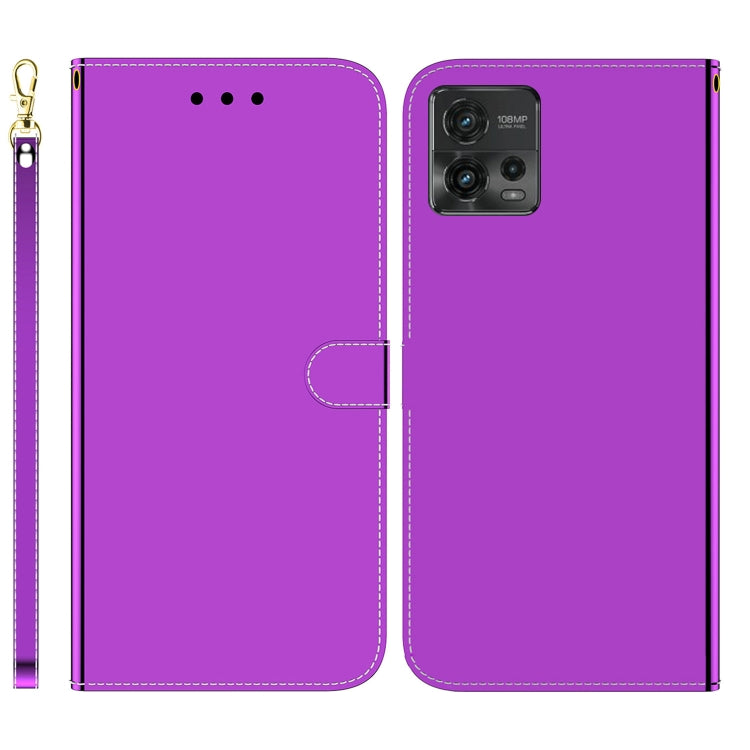 For Motorola Moto G72 Imitated Mirror Surface Flip Leather Phone Case