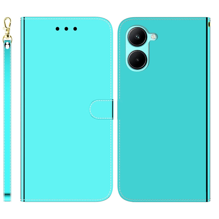 For Realme C33 Imitated Mirror Surface Flip Leather Phone Case