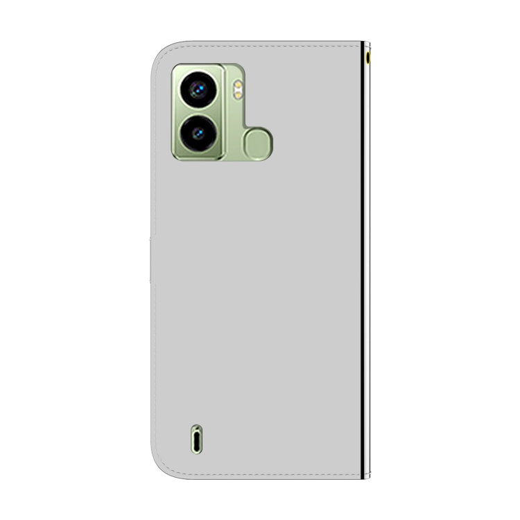 For Tecno Pop 6 Fingerprint Imitated Mirror Surface Flip Leather Phone Case