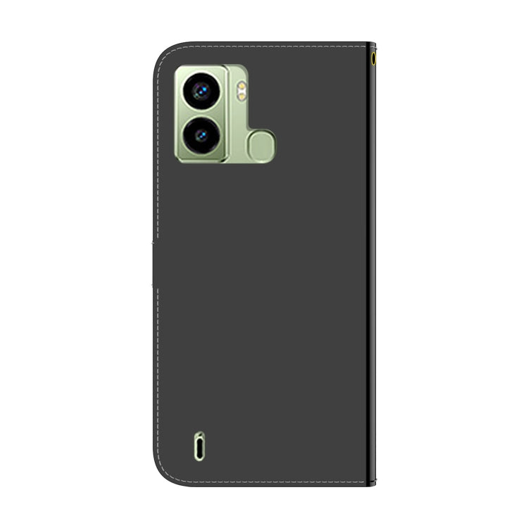 For Tecno Pop 6 Fingerprint Imitated Mirror Surface Flip Leather Phone Case