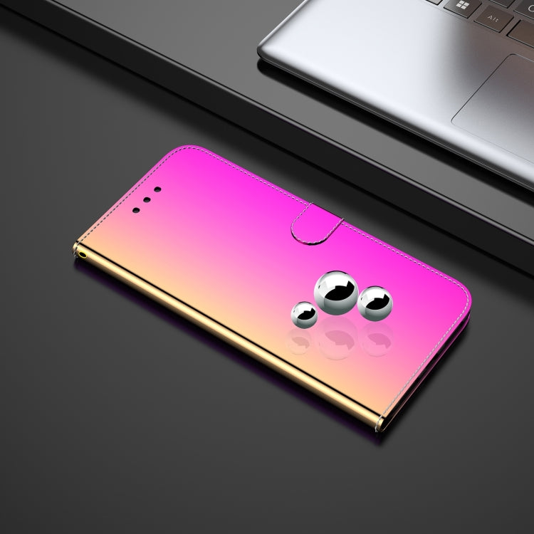 For Tecno Pop 6 Fingerprint Imitated Mirror Surface Flip Leather Phone Case