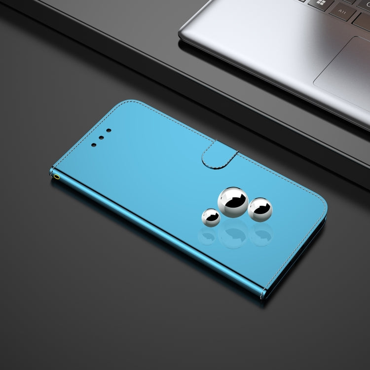 For Tecno Pop 6 Fingerprint Imitated Mirror Surface Flip Leather Phone Case
