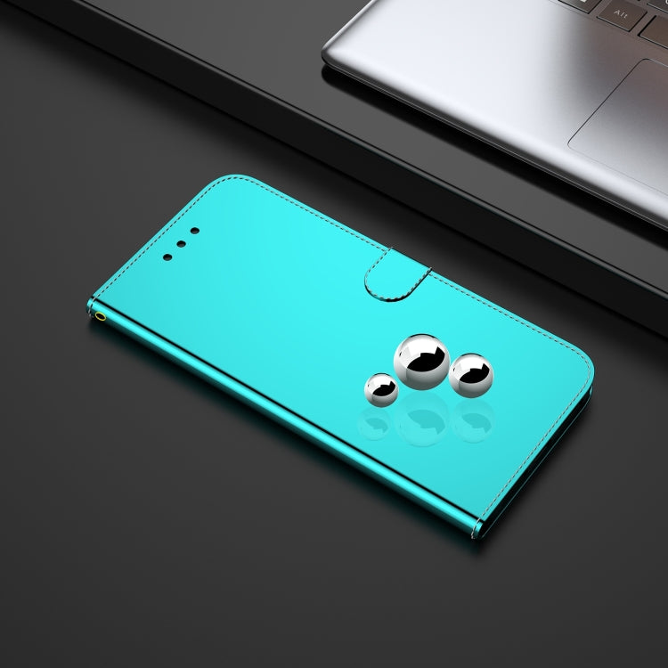 For Tecno Pop 6 Fingerprint Imitated Mirror Surface Flip Leather Phone Case