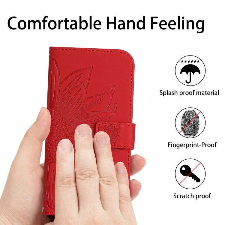 For Xiaomi Redmi Note 12 Pro+ China / Global / Note 12 Explorer Skin Feel Sun Flower Pattern Flip Leather Phone Case with Lanyard