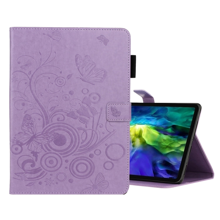 For iPad Pro 11 (2020) Butterflies Embossing Pattern Horizontal Flip Leather Tablet Case with Holder & Card Slot