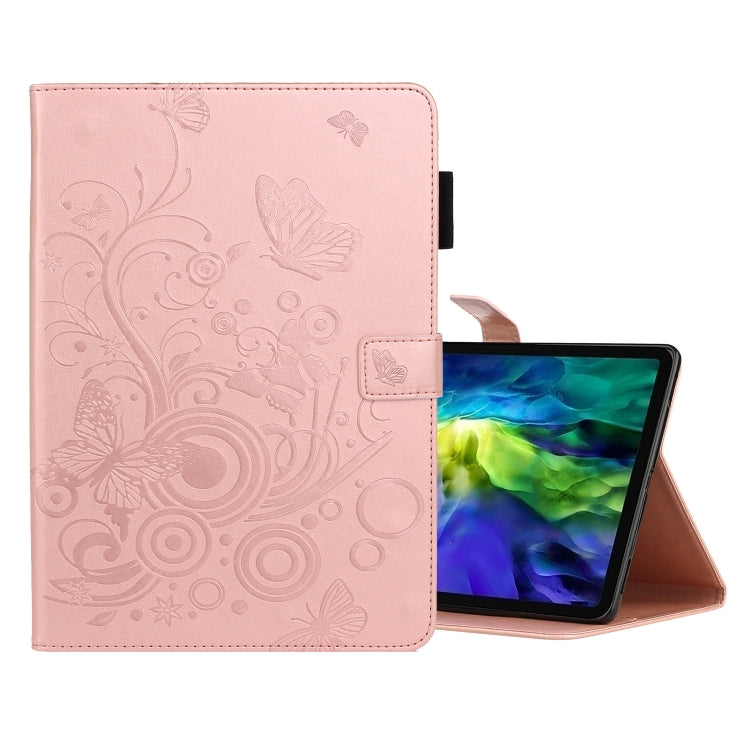 For iPad Pro 11 (2020) Butterflies Embossing Pattern Horizontal Flip Leather Tablet Case with Holder & Card Slot