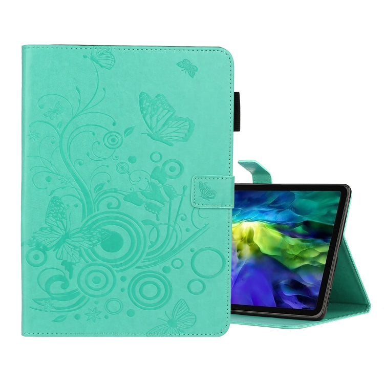 For iPad Pro 11 (2020) Butterflies Embossing Pattern Horizontal Flip Leather Tablet Case with Holder & Card Slot