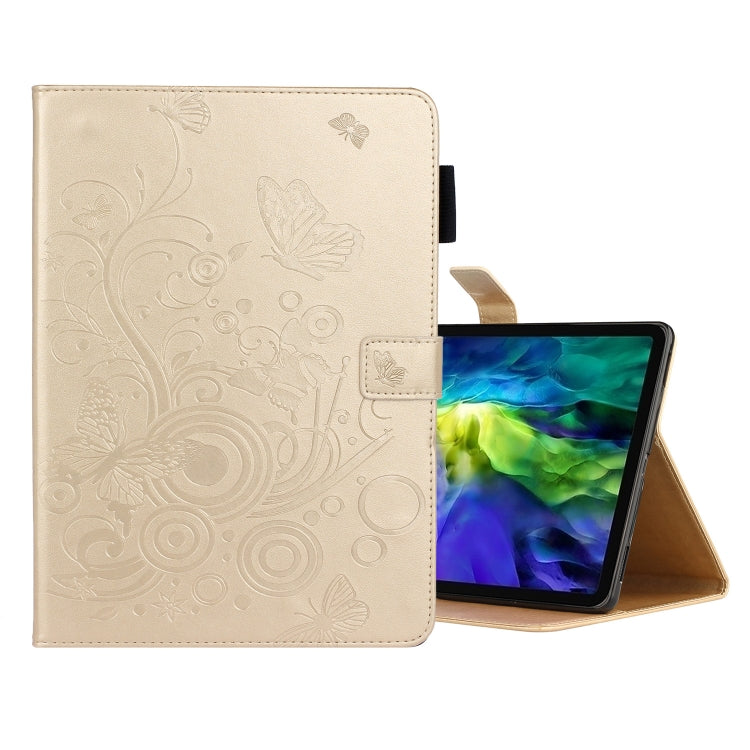 For iPad Pro 11 (2020) Butterflies Embossing Pattern Horizontal Flip Leather Tablet Case with Holder & Card Slot