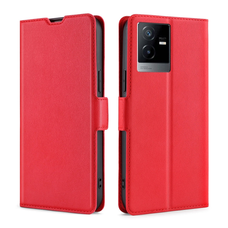 For vivo T2x 5G/Y73t/iQOO Z6x Ultra-thin Voltage Side Buckle Horizontal Flip Leather Phone Case