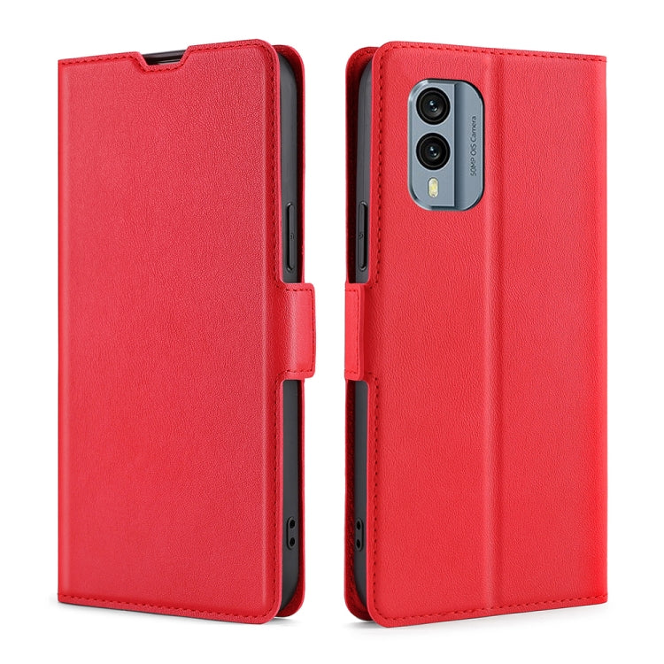 For Nokia X30 5G Ultra-thin Voltage Side Buckle Horizontal Flip Leather Phone Case