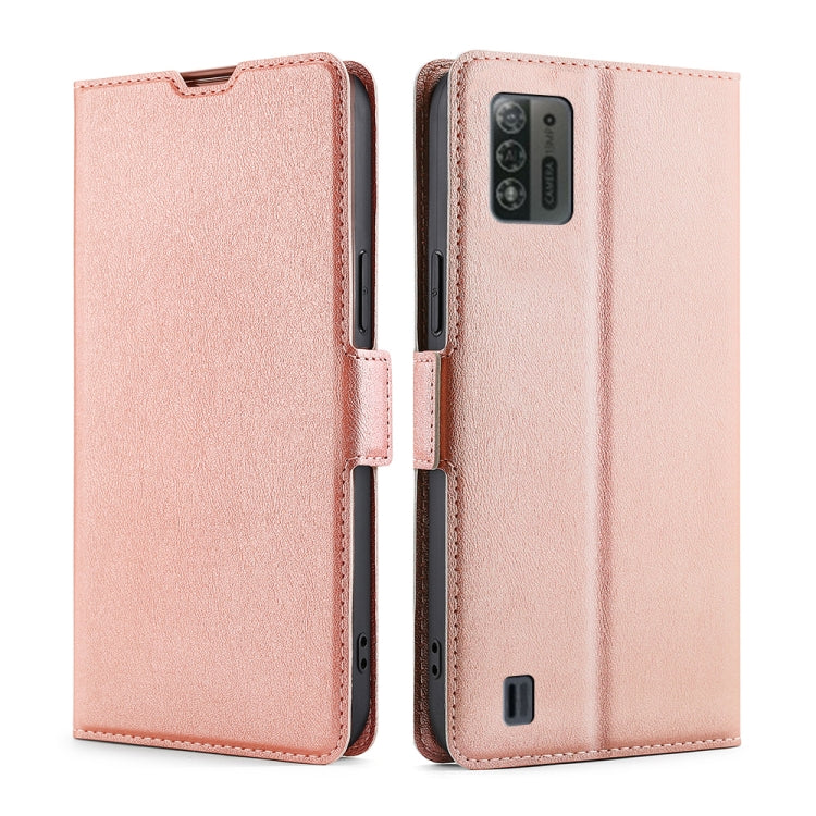 For ZTE Blade A52 Lite Ultra-thin Voltage Side Buckle Horizontal Flip Leather Phone Case