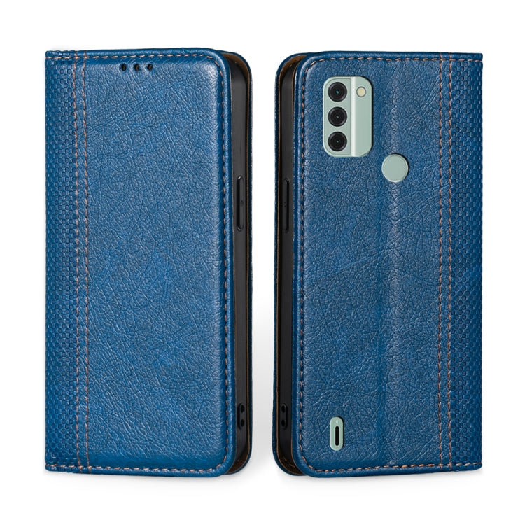 For Nokia C31 Grid Texture Magnetic Flip Leather Phone Case