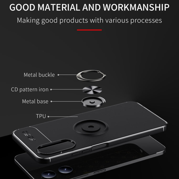 For OPPO A17 Metal Ring Holder TPU Phone Case