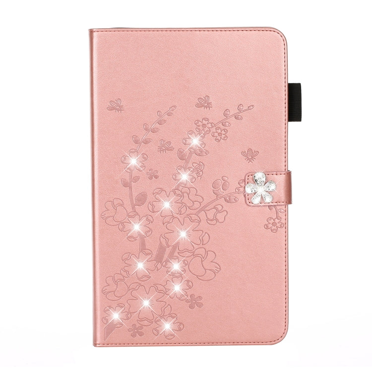 For iPad Pro 11 (2020) Diamond Encrusted Plum Blossom Embossing Pattern Horizontal Flip Leather Tablet Case with Holder & Card Slot
