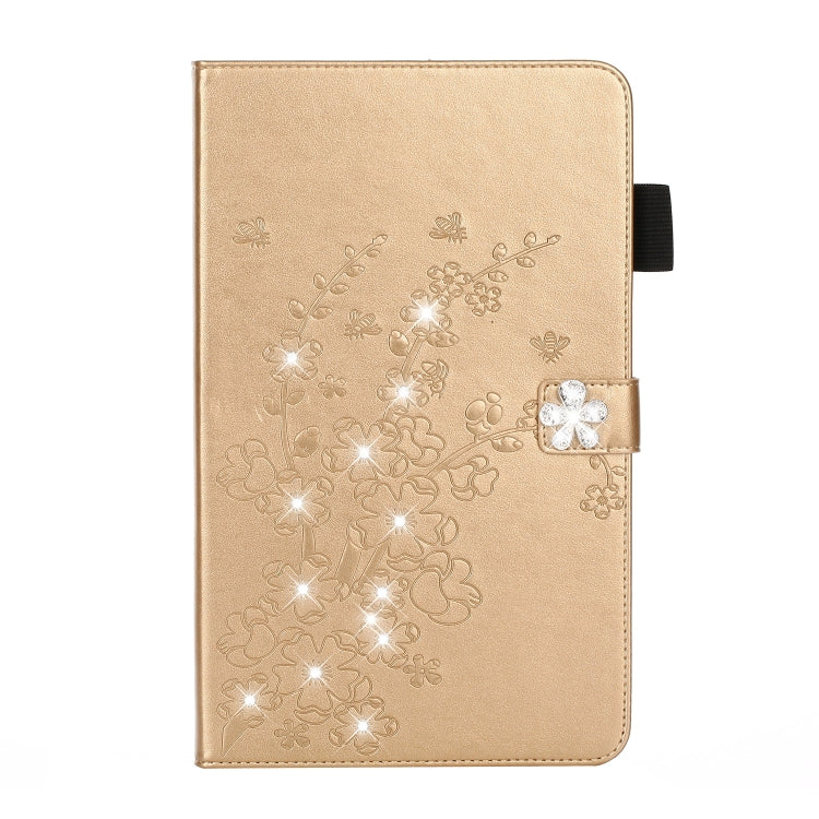 For iPad Pro 11 (2020) Diamond Encrusted Plum Blossom Embossing Pattern Horizontal Flip Leather Tablet Case with Holder & Card Slot