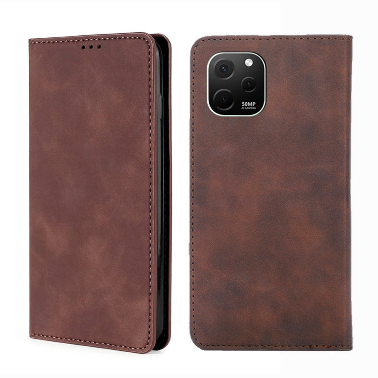 For Huawei nova Y61 Skin Feel Magnetic Horizontal Flip Leather Phone Case
