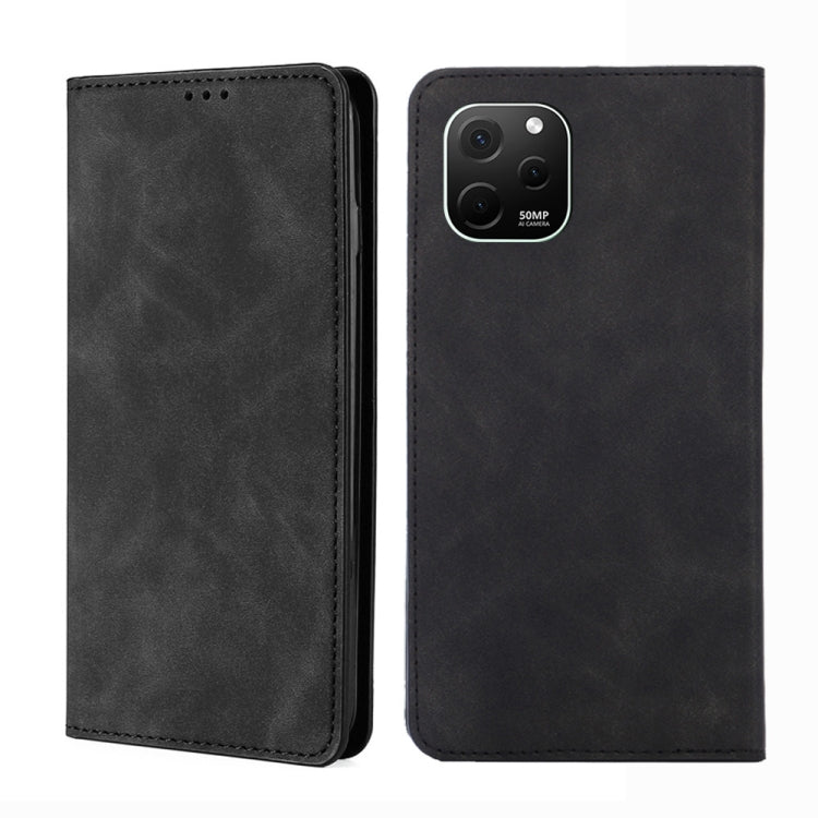 For Huawei nova Y61 Skin Feel Magnetic Horizontal Flip Leather Phone Case