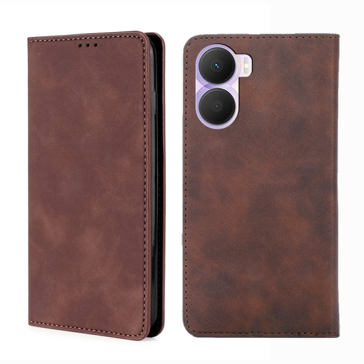 For Honor Play 40 Plus Skin Feel Magnetic Horizontal Flip Leather Phone Case