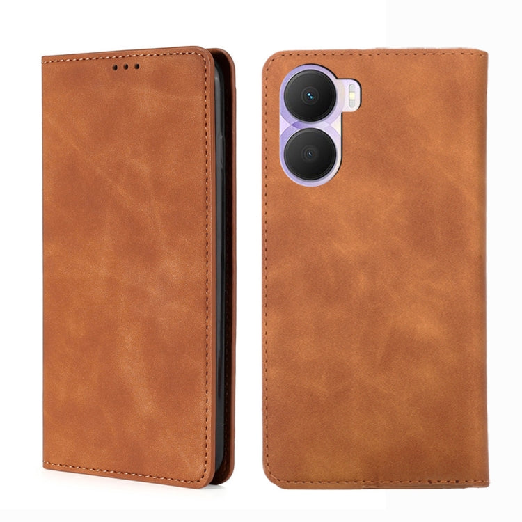 For Honor Play 40 Plus Skin Feel Magnetic Horizontal Flip Leather Phone Case
