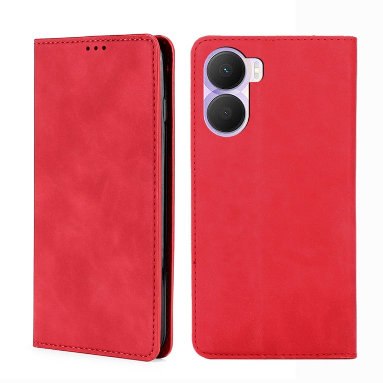 For Honor Play 40 Plus Skin Feel Magnetic Horizontal Flip Leather Phone Case