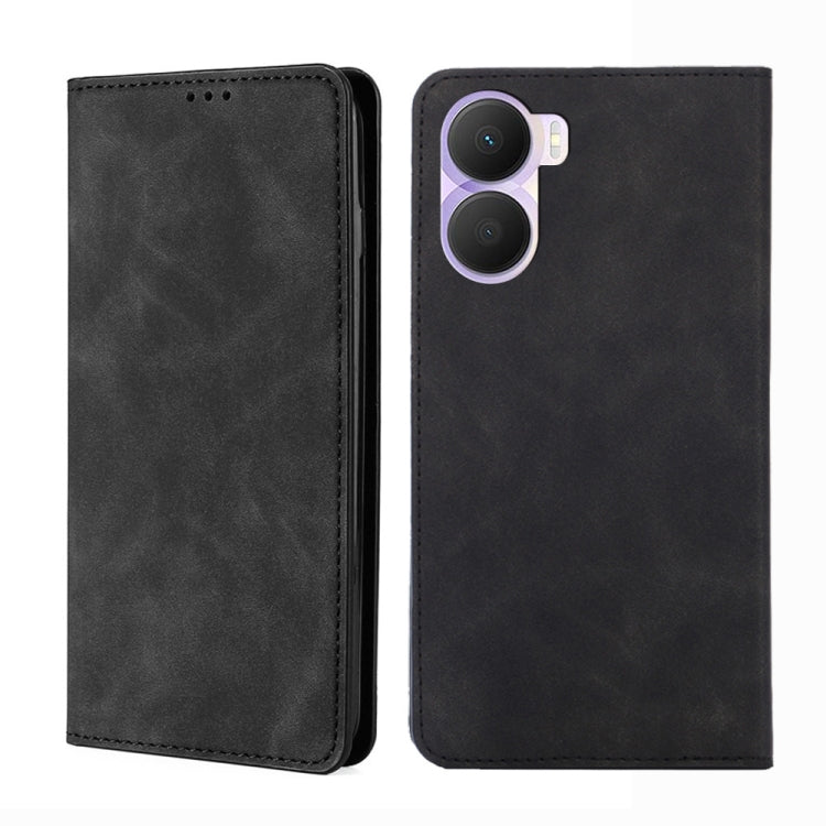 For Honor Play 40 Plus Skin Feel Magnetic Horizontal Flip Leather Phone Case