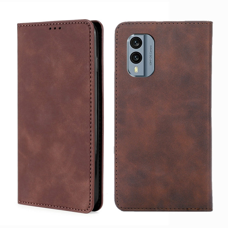 For Nokia X30 5G Skin Feel Magnetic Horizontal Flip Leather Phone Case
