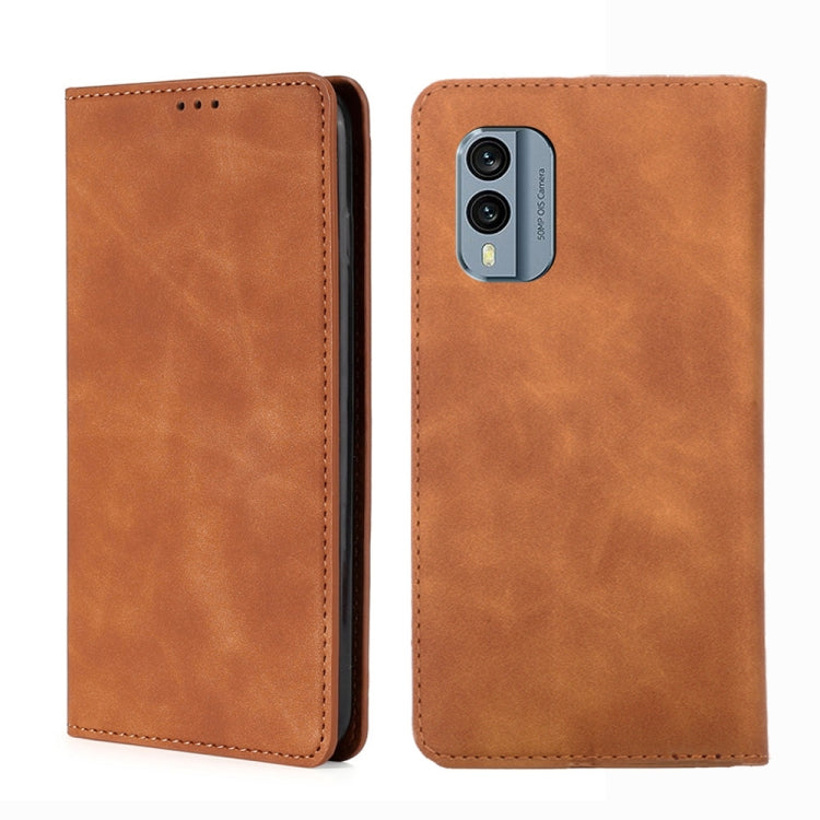 For Nokia X30 5G Skin Feel Magnetic Horizontal Flip Leather Phone Case