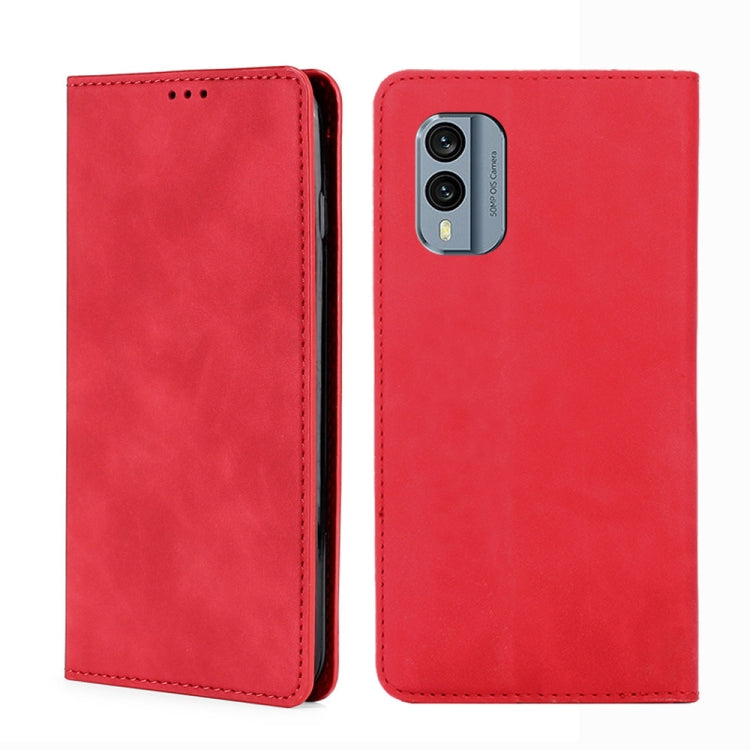 For Nokia X30 5G Skin Feel Magnetic Horizontal Flip Leather Phone Case