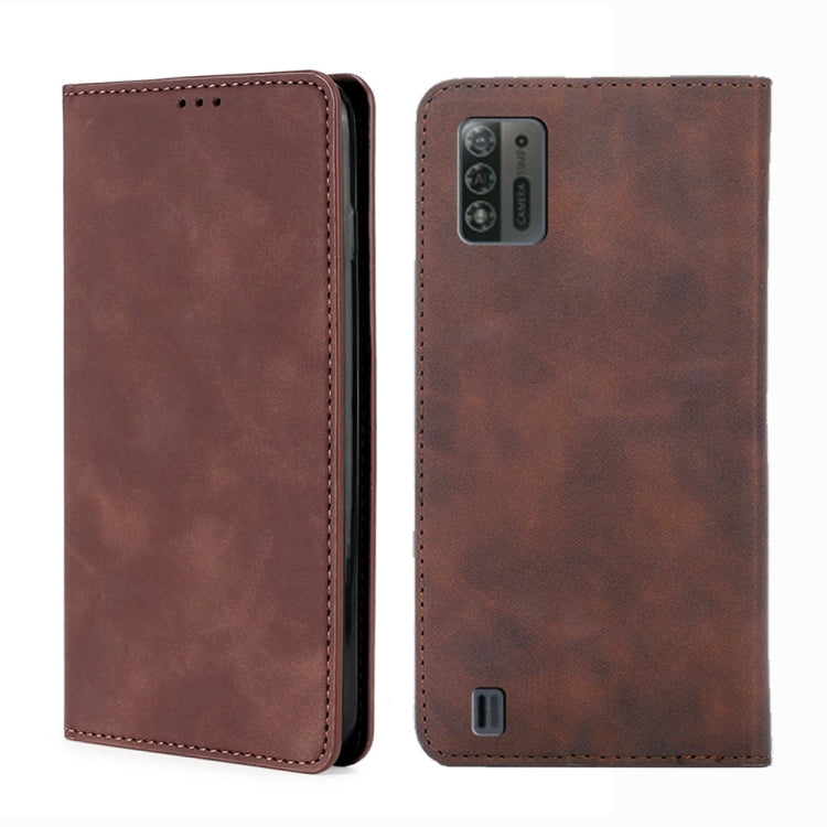 For ZTE Blade A52 Lite Skin Feel Magnetic Horizontal Flip Leather Phone Case