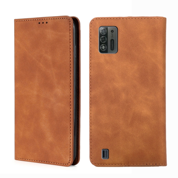 For ZTE Blade A52 Lite Skin Feel Magnetic Horizontal Flip Leather Phone Case