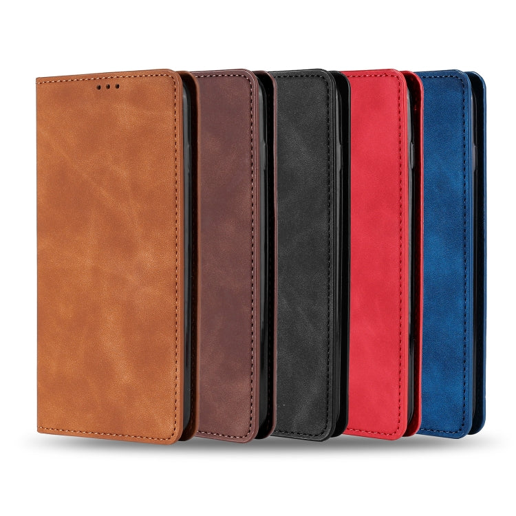 For ZTE Blade A52 Lite Skin Feel Magnetic Horizontal Flip Leather Phone Case