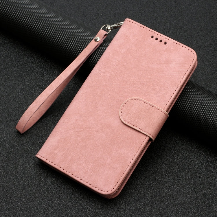 For iPhone 13 mini Dual-Fold Stripe Texture Buckle Leather Phone Case