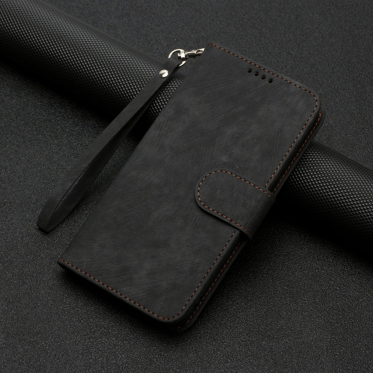 For iPhone 13 mini Dual-Fold Stripe Texture Buckle Leather Phone Case
