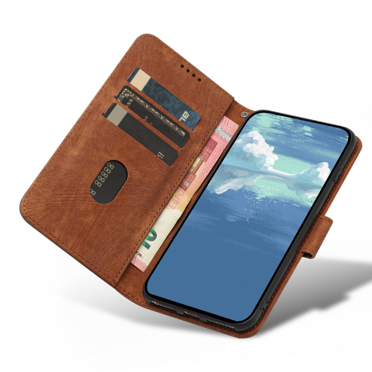 For iPhone 12 mini Dual-Fold Stripe Texture Buckle Leather Phone Case