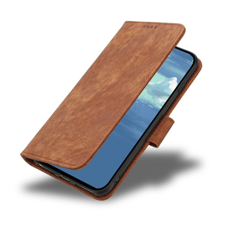 For iPhone 11 Pro Dual-Fold Stripe Texture Buckle Leather Phone Case