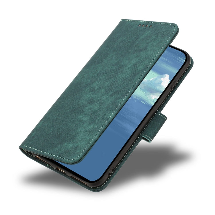 For iPhone 11 Pro Max Dual-Fold Stripe Texture Buckle Leather Phone Case