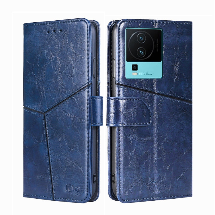 For vivo iQOO Neo7 Geometric Stitching Horizontal Flip Leather Phone Case