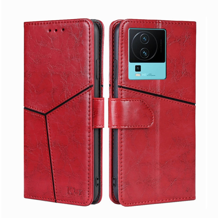 For vivo iQOO Neo7 Geometric Stitching Horizontal Flip Leather Phone Case