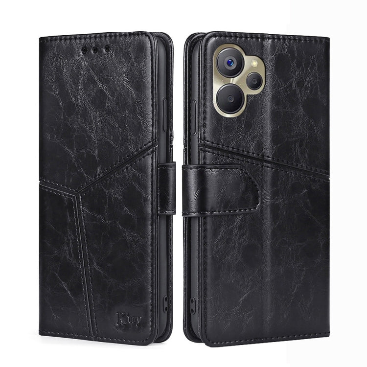 For Realme 9i 5G Global/10 5G Geometric Stitching Horizontal Flip Leather Phone Case