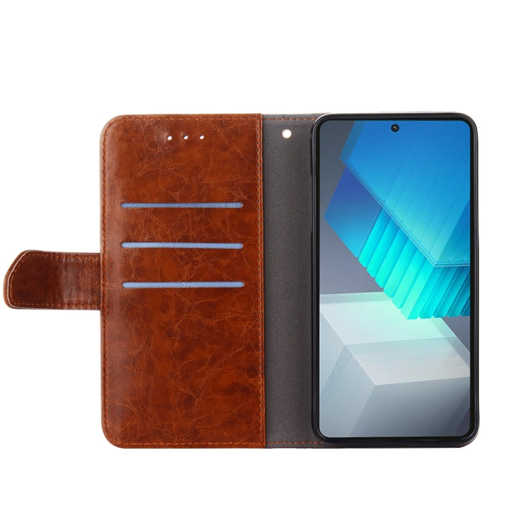For Realme 9i 5G Global/10 5G Geometric Stitching Horizontal Flip Leather Phone Case