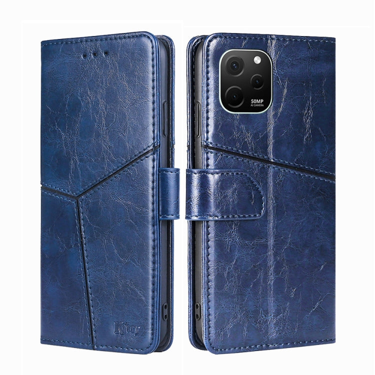For Huawei nova Y61 Geometric Stitching Horizontal Flip Leather Phone Case